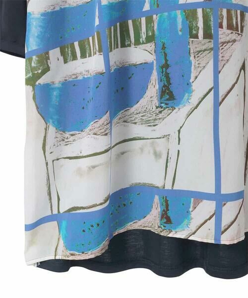 HIROKO BIS GRANDE / ヒロコビス グランデ チュニック | 【大きいサイズ】グラフィカルプリントチュニックプルオーバー | 詳細5