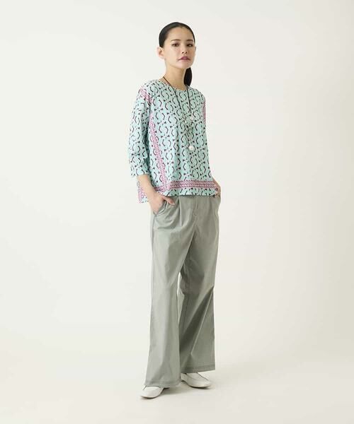 HIROKO BIS GRANDE / ヒロコビス グランデ カットソー | 【大きいサイズ】幾何デザインボックスシルエットブラウス | 詳細12