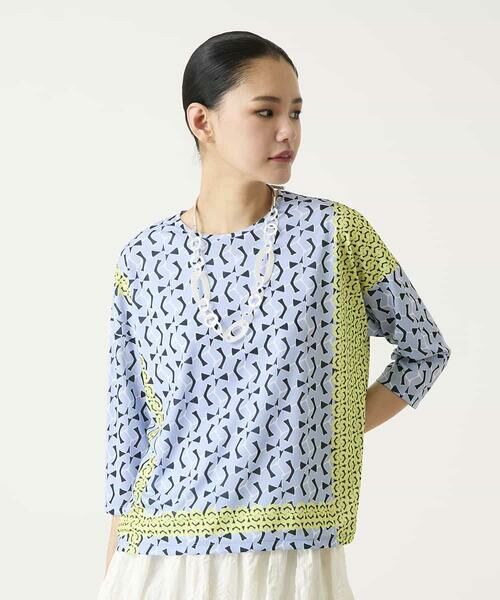 HIROKO BIS GRANDE / ヒロコビス グランデ カットソー | 【大きいサイズ】幾何デザインボックスシルエットブラウス | 詳細13