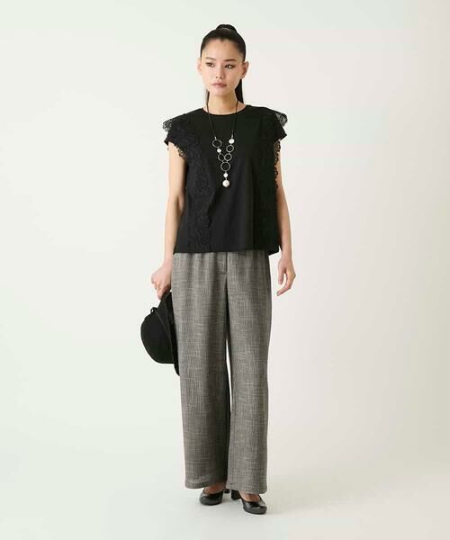 HIROKO BIS GRANDE / ヒロコビス グランデ その他パンツ | 【大きいサイズ】ツイーディーメッシュワイドパンツ | 詳細12