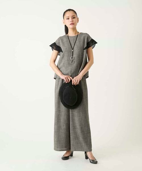 HIROKO BIS GRANDE / ヒロコビス グランデ その他パンツ | 【大きいサイズ】ツイーディーメッシュワイドパンツ | 詳細16