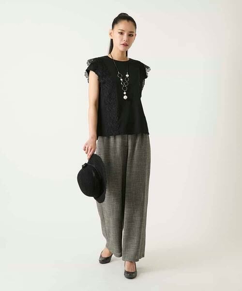 HIROKO BIS GRANDE / ヒロコビス グランデ その他パンツ | 【大きいサイズ】ツイーディーメッシュワイドパンツ | 詳細17