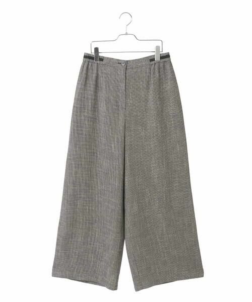 HIROKO BIS GRANDE / ヒロコビス グランデ その他パンツ | 【大きいサイズ】ツイーディーメッシュワイドパンツ（ブラック）