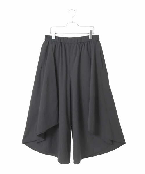 HIROKO BIS GRANDE / ヒロコビス グランデ その他パンツ | 【大きいサイズ】サークルヘムドレープフレアパンツ（ブラック）