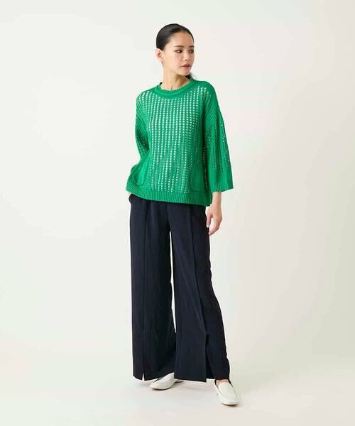 HIROKO BIS GRANDE / ヒロコビス グランデ その他パンツ | 【大きいサイズ】センタータックスリットデザインパンツ | 詳細9