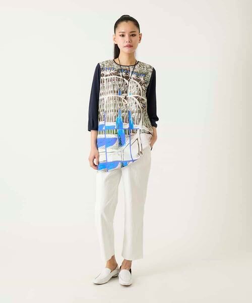 HIROKO BIS GRANDE / ヒロコビス グランデ ショート・ハーフ・半端丈パンツ | 【大きいサイズ】ボディシェルテーパードイージーパンツ | 詳細14