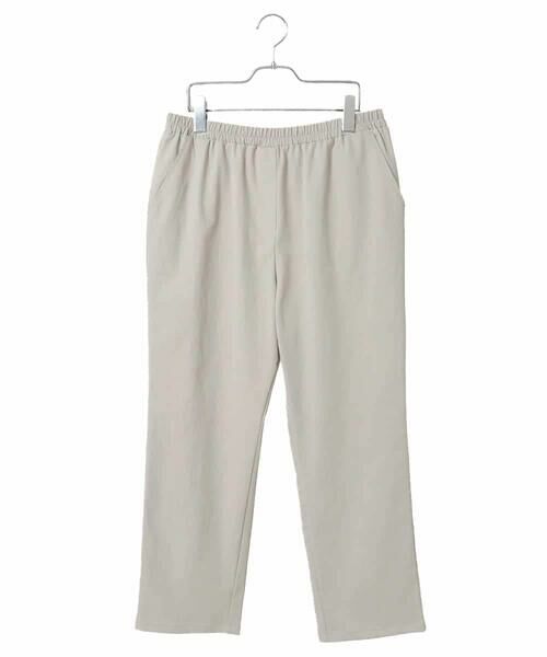 HIROKO BIS GRANDE / ヒロコビス グランデ ショート・ハーフ・半端丈パンツ | 【大きいサイズ】ボディシェルテーパードイージーパンツ（グレー）