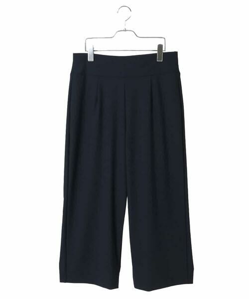 HIROKO BIS GRANDE / ヒロコビス グランデ その他パンツ | 【大きいサイズ】ハイストレッチセミワイドパンツ（ネイビー）