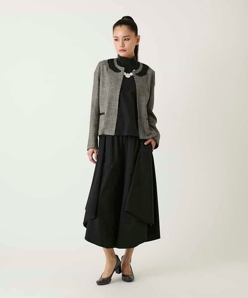 HIROKO BIS GRANDE / ヒロコビス グランデ その他パンツ | 【大きいサイズ】サークルヘムドレープフレアパンツ | 詳細3