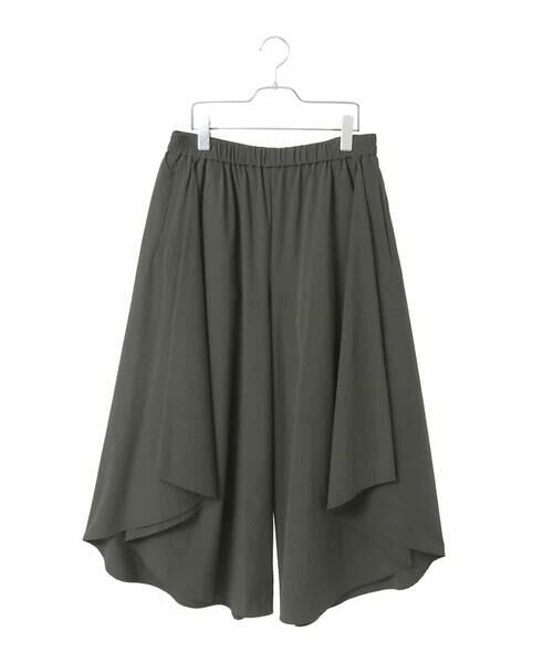 HIROKO BIS GRANDE / ヒロコビス グランデ その他パンツ | 【大きいサイズ】サークルヘムドレープフレアパンツ（カーキ）
