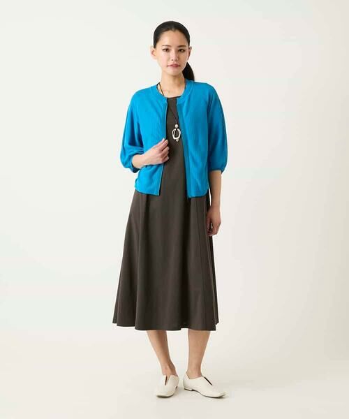 HIROKO BIS GRANDE / ヒロコビス グランデ ロング・マキシ丈ワンピース | 【大きいサイズ】切り替えフレアジャージーワンピース | 詳細11