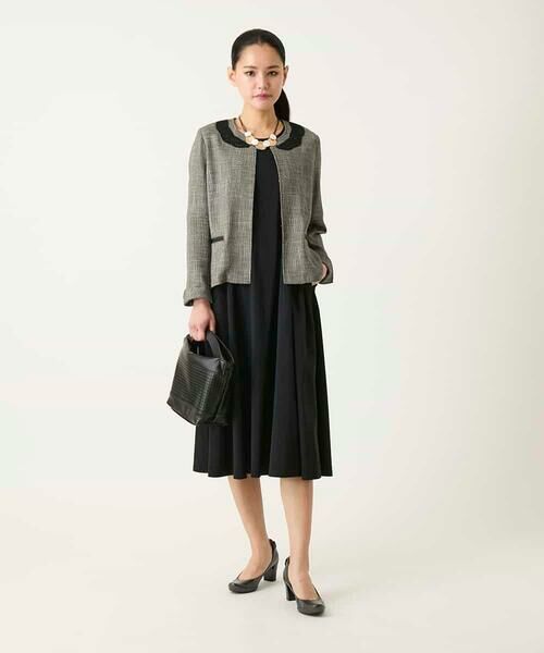 HIROKO BIS GRANDE / ヒロコビス グランデ ロング・マキシ丈ワンピース | 【大きいサイズ】切り替えフレアジャージーワンピース /洗濯機で洗える | 詳細24