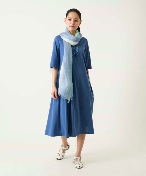 HIROKO BIS GRANDE / ヒロコビス グランデ ロング・マキシ丈ワンピース | 【大きいサイズ】切り替えフレアジャージーワンピース | 詳細6