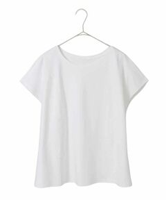 HIROKO BIS GRANDE / ヒロコビス グランデ カットソー | 【大きいサイズ】フレンチスリーブコットンカットソー