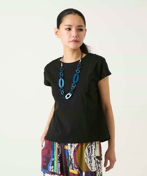 HIROKO BIS GRANDE / ヒロコビス グランデ カットソー | 【大きいサイズ】フレンチスリーブコットンカットソー | 詳細13