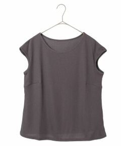 HIROKO BIS GRANDE / ヒロコビス グランデ カットソー | 【大きいサイズ】キャップスリーブデザインカットソー