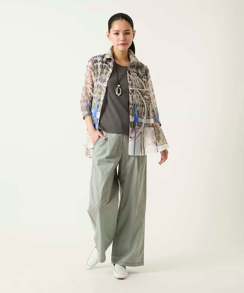 HIROKO BIS GRANDE / ヒロコビス グランデ カットソー | 【大きいサイズ】キャップスリーブデザインカットソー | 詳細12