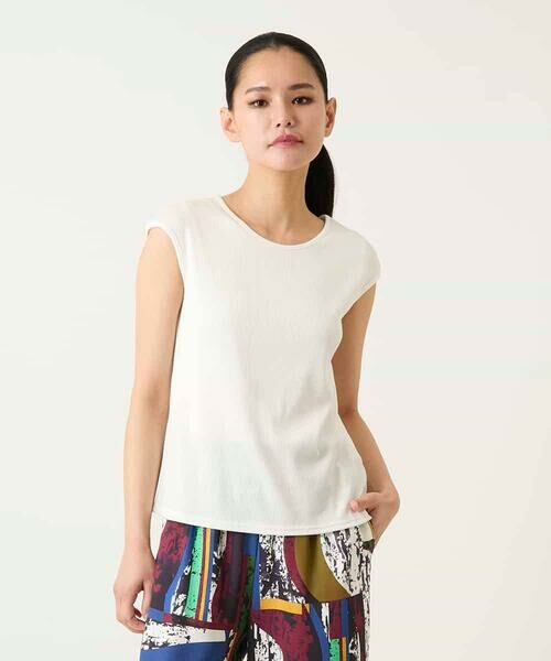 HIROKO BIS GRANDE / ヒロコビス グランデ カットソー | 【大きいサイズ】キャップスリーブデザインカットソー | 詳細13