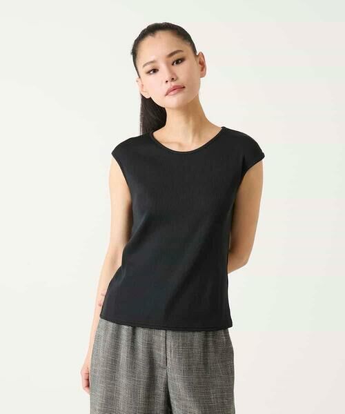 HIROKO BIS GRANDE / ヒロコビス グランデ カットソー | 【大きいサイズ】キャップスリーブデザインカットソー | 詳細15