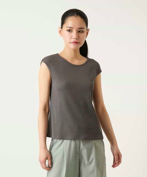 HIROKO BIS GRANDE / ヒロコビス グランデ カットソー | 【大きいサイズ】キャップスリーブデザインカットソー | 詳細6