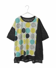 HIROKO BIS GRANDE / ヒロコビス グランデ カットソー | カラフルパターンドットTシャツ