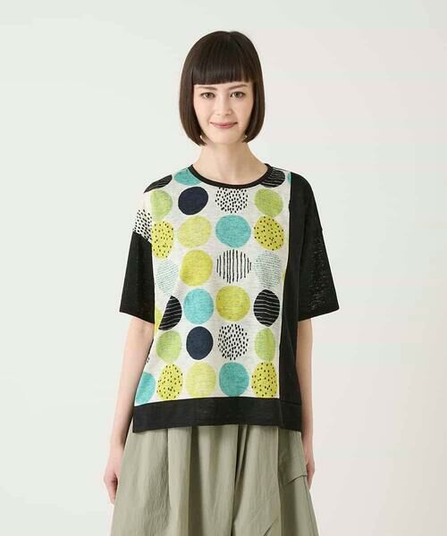 HIROKO BIS GRANDE / ヒロコビス グランデ カットソー | カラフルパターンドットTシャツ | 詳細2