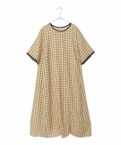 HIROKO BIS GRANDE / ヒロコビス グランデ ロング・マキシ丈ワンピース | サッカーチェック半袖ワンピース