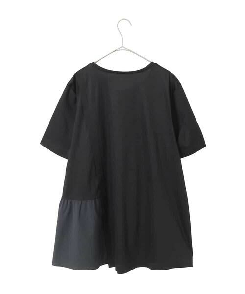 HIROKO BIS GRANDE / ヒロコビス グランデ チュニック | 【接触冷感】刺繍モチーフアシンメトリーチュニックTシャツ | 詳細1