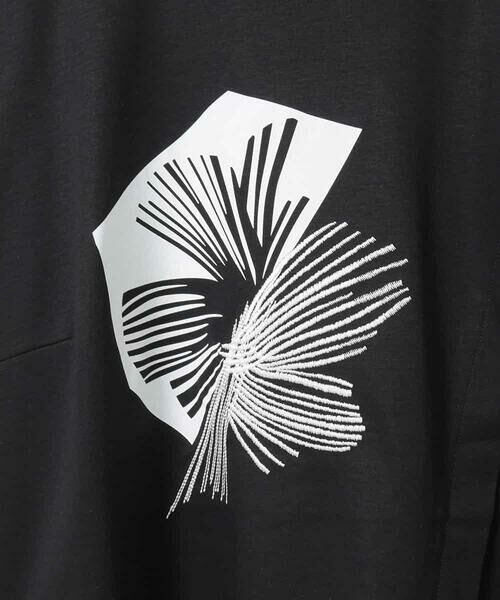 HIROKO BIS GRANDE / ヒロコビス グランデ チュニック | 【接触冷感】刺繍モチーフアシンメトリーチュニックTシャツ | 詳細5