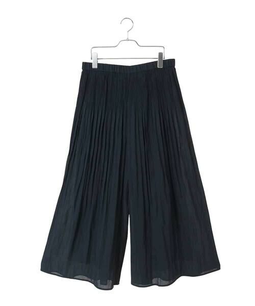 HIROKO BIS GRANDE / ヒロコビス グランデ その他パンツ | リネンライクシアーツイルプリーツパンツ（ネイビー）