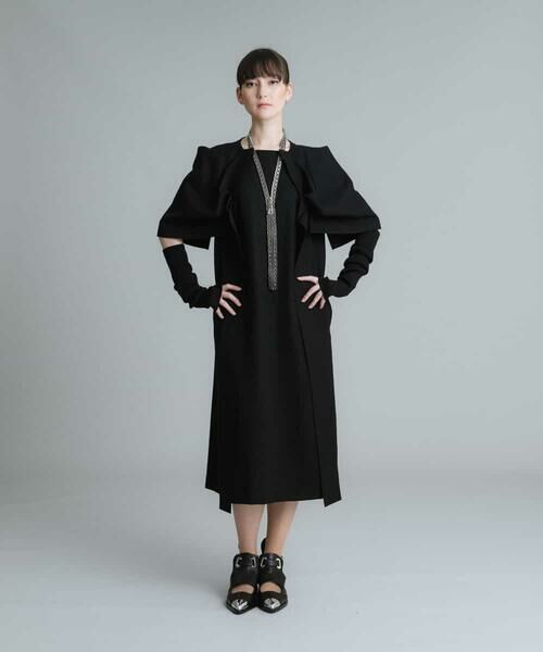 HIROKO KOSHINO / ヒロココシノ ドレス | 【日本製】ドライウールロングドレス | 詳細10