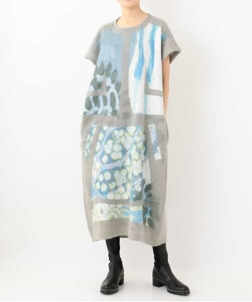 HIROKO KOSHINO / ヒロココシノ ドレス | 【日本製】ジャガードデザインニットドレス | 詳細10
