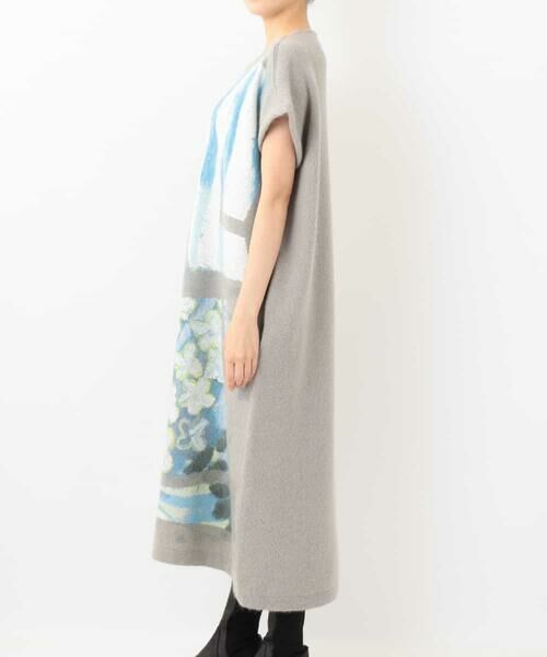 HIROKO KOSHINO / ヒロココシノ ドレス | 【日本製】ジャガードデザインニットドレス | 詳細2