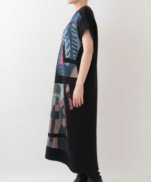 HIROKO KOSHINO / ヒロココシノ ドレス | 【日本製】ジャガードデザインニットドレス | 詳細12