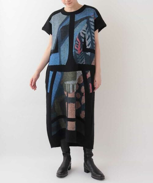 HIROKO KOSHINO / ヒロココシノ ドレス | 【日本製】ジャガードデザインニットドレス | 詳細20