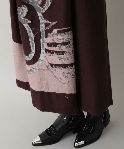 HIROKO KOSHINO / ヒロココシノ ロング・マキシ丈スカート | 【日本製】ジャガードパネルデザインスカート | 詳細5