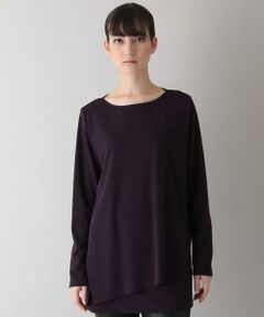 HIROKO KOSHINO / ヒロココシノ カットソー | 【洗える/日本製】レイヤード風デザインプルオーバー