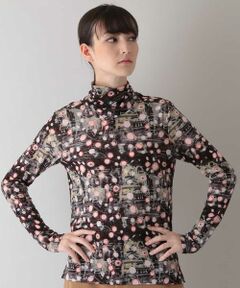 HIROKO KOSHINO / ヒロココシノ カットソー | 【洗える/日本製】デザインプリントガーゼトップス