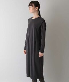 HIROKO KOSHINO / ヒロココシノ ロング・マキシ丈ワンピース | 【洗える】ボックスシルエットドレープワンピース