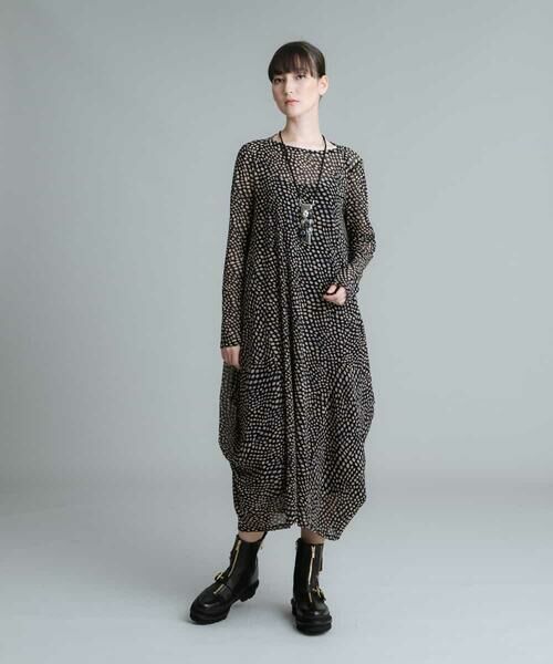 HIROKO KOSHINO / ヒロココシノ ドレス | 【洗える/日本製】ドットチュールロングドレス | 詳細9