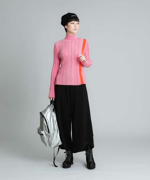 HIROKO KOSHINO / ヒロココシノ ニット・セーター | 【日本製】配色ニットプルオーバー | 詳細1