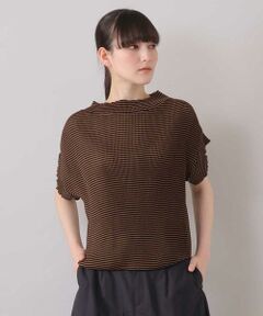 HIROKO KOSHINO / ヒロココシノ ニット・セーター | 【洗える/日本製】ウェーブボーダーコットンプルオーバー