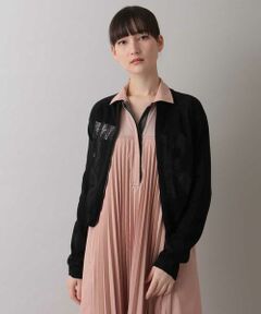 HIROKO KOSHINO / ヒロココシノ ニット・セーター | 【日本製】スパンロゴニットカーディガン