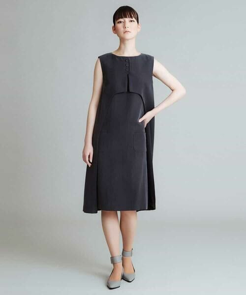 HIROKO KOSHINO / ヒロココシノ ドレス | 【日本製】レイヤードデザインドレス | 詳細12
