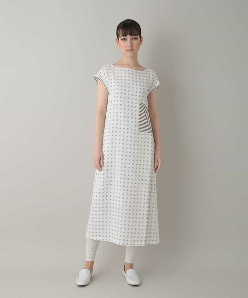 HIROKO KOSHINO / ヒロココシノ ドレス | 【洗える/日本製】スムースロゴキャップスリーブドレス | 詳細10