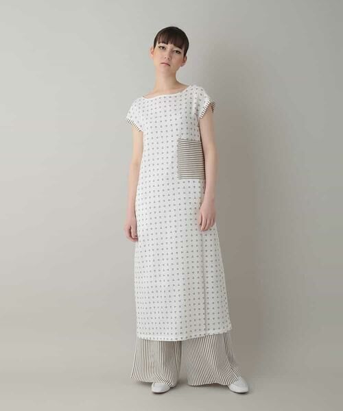 HIROKO KOSHINO / ヒロココシノ ドレス | 【洗える/日本製】スムースロゴキャップスリーブドレス | 詳細11