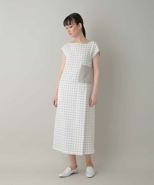 HIROKO KOSHINO / ヒロココシノ ドレス | 【洗える/日本製】スムースロゴキャップスリーブドレス | 詳細9