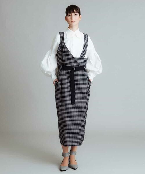HIROKO KOSHINO / ヒロココシノ ドレス | 【日本製】先染めチェックドレス | 詳細11