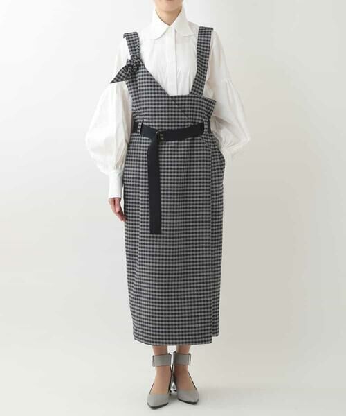 HIROKO KOSHINO / ヒロココシノ ドレス | 【日本製】先染めチェックドレス | 詳細2
