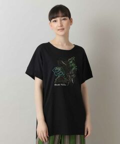 HIROKO KOSHINO / ヒロココシノ カットソー | 【洗える/日本製】フラワーエンブロイダリーTシャツ